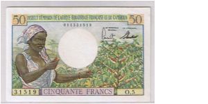 FRENCH EQUATORIAL AFRICA 50 FRANCS Banknote