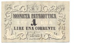 Provisional Government of Venice - 1 Lira Banknote