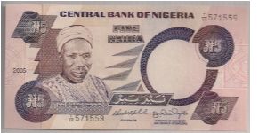 Nigeria 5 Naira 2005 P24. Banknote