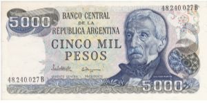5000 Pesos P305b Banknote