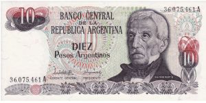 10 Pesos Argentinos P313a Banknote