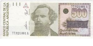 500 Australes P328b Banknote