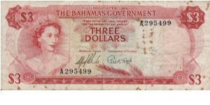 3 Dollars P19a Banknote