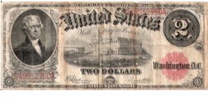 United States Note; 2 dollars; Series 1917 (Speelman/White) Banknote