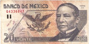 20 Pesos. Banknote