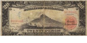 PI-77 RARE Philippine Islands 20 Pesos Treasury Certificate. Banknote