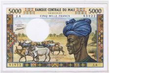 MALI 5000 FRANCS Banknote