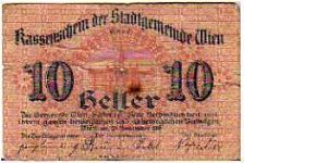 *WIEN*

Regional States
__

10 Heller 
__
pk# 30
__21-November-1919
 Banknote