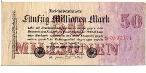 50.000.000 Mark__
pk# 98a__
25-July-1923
 Banknote