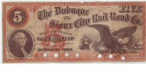 Rare Note listed in the Oakes Reference at 6-10 known. Banknote