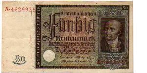 50 Rentenmark__
pk# 172__
06-July-1934
 Banknote