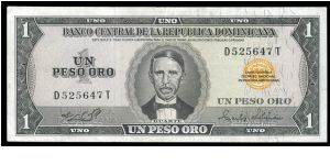 1975 0001 108 BC3 I 
Banknote (Billete): Dominican Republic 1975 1 PESO issued by the Banco Central de la Republica Dominicana
Signatures (Firmas): Diógenes H. Fernández and J. Seliman Bulos
Printer (Impresora): Thomas De La Rue 7 CO. LTD. P-108A, ER-338. Banknote