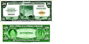 500 Pesos Banco Central ==> Emision: 1ra ==> Printer: ABNC ===> Signatures: Lic Jesús María Troncoso and Lic. Víctor Garrido ==> by: clubnumismatico.com Banknote