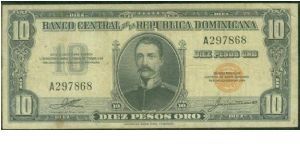 10 Pesos Banco Central ==> Emision: 1ra ==> Printer: ABNC  ===> Signatures: Lic Jesús María Troncoso and Lic. José A. Castellanos    ==> Denominations: 1952 (10, 20, 1, 5, 10) ==> by: clubnumismatico.com Banknote