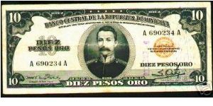 10 Peso Banco Central ==> Emision: 1ra ==> Printer: TDLR  ===> Signatures: Lic. Ml. Ramón Ruiz Tejada  and Lic. Salvador Ortiz   ==> Denominations: 1952 (10, 20, 1, 5, 10) ==> by: clubnumismatico.com Banknote