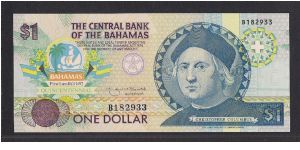 Commemorative issue of  500 years first landfall by Christopher Columbus .
Prefix B
 
P-50 Banknote
