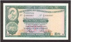 10 dollars HSBC Banknote