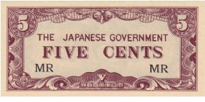 JIM Note: Malaya 5 Cents Banknote
