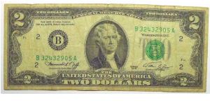 1976 Two Dollars Banknote