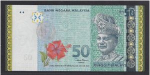 2007 Malaysia RM50 Banknote 50th Anniversary Of Malaysia's Independence w/Folder and only 20k issued . Banknote