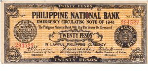 Emergency & Guerrilla Currency

Cebu: 20 Pesos (Official Emergency note issue) Banknote
