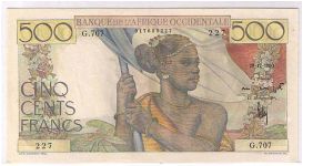 FRANCE WEST AFRICAN 500F Banknote