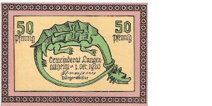 Notgeld (Langenaltheim); 50 pfenig; October 1, 1920

Part of the Dragon Collection! Banknote