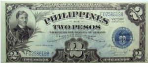 2 Pesos    (VICTORY ISSUE) Banknote