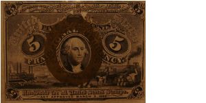 Fractional Currency
5 Cents Washington
Second Issue Banknote