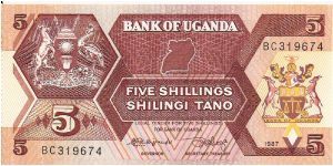 5 shillings; 1987 Banknote
