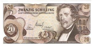 20 schillings; July 2, 1967 Banknote