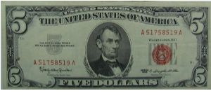 $5 United States Note
Granahan/Dillon Banknote