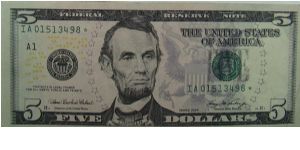$5 Federal Reserve Star Note
Cabral/Paulson Banknote