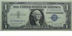 $1 Silver Certificate
Smith/Dillon Banknote