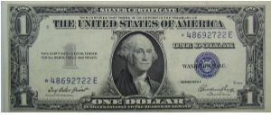 $1 Silver Certificate
Priest/Humphrey Star Note Banknote