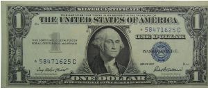$1 Silver Certificate
Priest/Anderson
Star Note Banknote