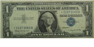 $1 Silver Certificate
Granahan/Dillon
Star Note Banknote
