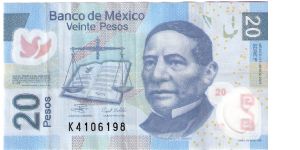20 pesos; November 20, 2007; Series F

Polymer note. Banknote