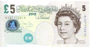 Bank of England, 5 pounds; 2002 Banknote