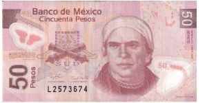 50 pesos; September 7, 2005; Series B

Polymer note. Banknote