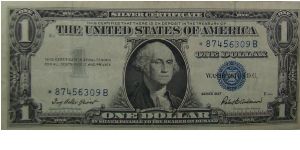 $1 Silver Certificate Priest/Anderson
Star Note Banknote