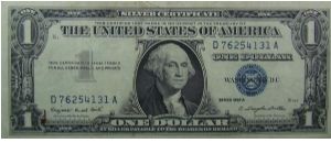 $1 Silver Certificate Smith/Dillon Banknote