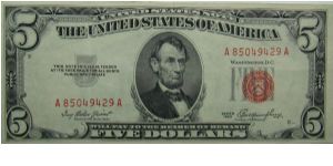 1953 $5 United States Note
Priest/Humphrey Banknote