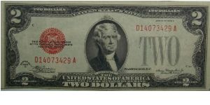 1928D $2 United States Note
Julian/Morganthau Banknote