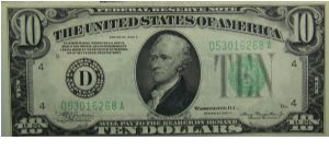 1934A $10 Federal Reserve Note
Julian/Morganthau Banknote