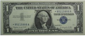 1957A $1 Silver Certificate Banknote
