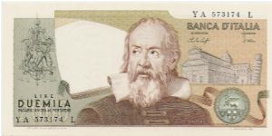 2.000 Lire 'G.Galilei' Banknote