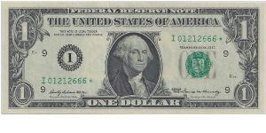 1969 $1 Federal Reserve Star Note Banknote