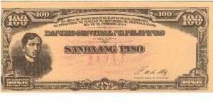 Counterfeit Philippine 100 Pesos note. Banknote