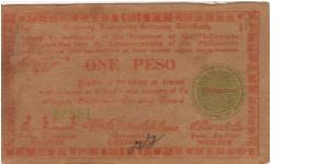 S-673 Negros Emergency Currency 1 Peso note, plate H2. Banknote